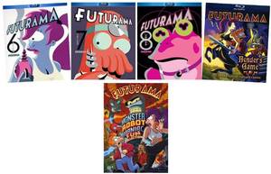 lot 20296 image: Futurama The Final 3 Seasons  2-Movie Collection - Complete Sixth, Seventh and Eighth Seasons (6, 7, and 8)  Benderfts Game and Monster Robot Blu-ray