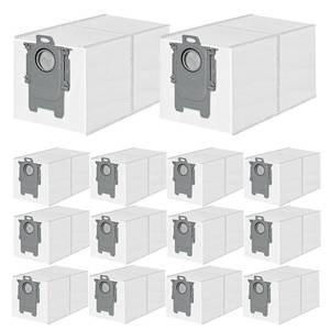 lot 20299 image: 14 Pack Dust Bags for Roborock QV 35AQrevo S5VSaros 10RQrevo Edge S5AQrevo CurvX2 FlowS5XProPlusS8 MaxV UltraQX Revo Ultra Robot Vacuum Cleaner, 3L Large Capacity Disposable Bags Replacement