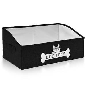 lot 20304 image: Mutiearo Dog Toy Basket, Specially Designed for Dog Toy Storage, Collapsible Dog Toy Box with HandlePerfect for Storing Pet Toys and Accessories - Black