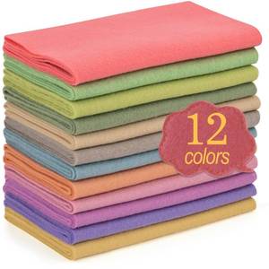 lot 20319 image: XSEINO 12 Rolls 8x35in 1.4mm Thick Soft Felt Fabric Sheet 12 Assorted Morandi Series Colors Felt Pack for DIY Craft Sewing Squares Nonwoven Patchworkin