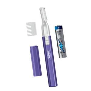 lot 20329 image: Wahl Clean and Confident Female Battery Pen Trimmer with Rinseable Blades for Eyebrows, Facial Hair, and Light Grooming- Hygienic Grooming and Easy Cleaning with Battery Included - Model 5640-100