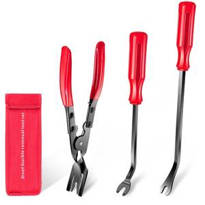 lot 20347 image: 3 Pcs Clip Remover Tool, Clip Pliers Set Fastener Removal Tool , Auto Trim Removal Tool Kit Pry Tool Set Car Door Panel Dashboard Repair Kit