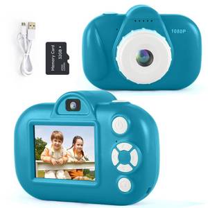 lot 20349 image: Kids Camera for 3-8 Years Old Girls, 1080P HD Kids Digital Video Camera, 2.0 IPS Screen, 32GB SD Card Included, Toddler Camera Toys for Birthdayin