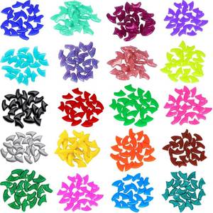 lot 20362 image: VICTHY 100pcs (10 Colors) Cat Nail Caps, Cat Claw Caps Cat Nail Covers with Adhesive Glue and Applicators (L)