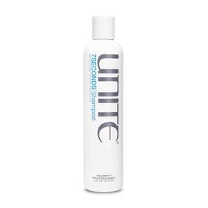 lot 20380 image: UNITE Hair � 7SECONDS Shampoo � Hydrating Cleanser to Boost Shine and Help Protect Color � Defends Against UV and Heat Damage � Lightweight Formula for All Hair Types � 10 Fl Oz (partially used)
