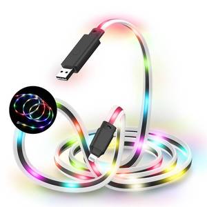 lot 20397 image: LED iPhone Charger Cord Color Changing Light up iPhone Charger Cable Apple MFi Certified LED Lightning Fast Charging Cable for iPhone 14 13 12 11 Pro Max iPad iPod Touch More (6 ft)