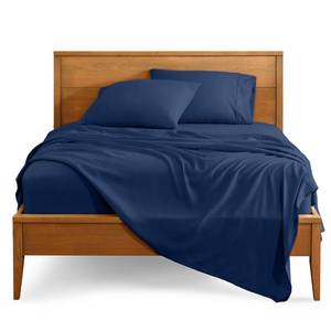 lot 5946 image: Bare Home Twin XL Sheet Set - 1800 Ultra-Soft Microfiber Twin Extra Long Bed Sheets - Double Brushed - Deep Pockets - Easy Fit - 3 Piece Set - Bedding Sheets and Pillowcases (Twin XL, Dark Blue)