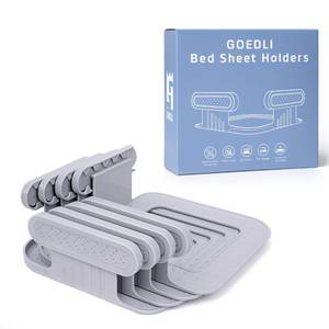 lot 5950 image: Goedli Lock Sheet Holders - No More Loose Sheets, Secure Bed Sheets, 4Pcs Fits All Kinds of Sheets and Mattress Sizes, ABS Material with High Flexibility, Easy One-Time Installation (Gray)