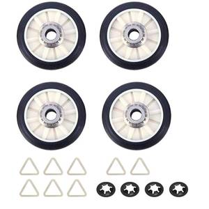 lot 6259 image: 4 Pack 349241T Dryer Drum Roller Kit Replacement For Whirlpool, Kenmore, Sears 3397590 AP3098345 349241 3397588 337089