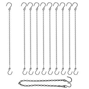 lot 6320 image: Adjustable Hanging Chain with Hooks, 20.8, Black 15pcs Heavy Duty for Hanging Grow Lights, Christmas Wreath, Neon Sign, Indoor Plants, Bird Feedersin