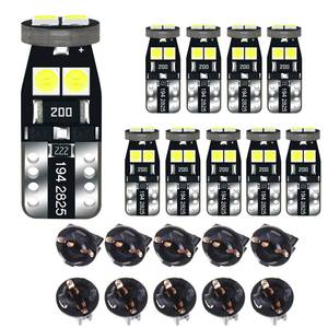 lot 6327 image: DODOFUN 12V White T10 W5W 158 168 194 2825 Instrument Cluster Light LED Bulb Replacement For Dashboard Dash Panel Gauge Indicator Lamp with Socket Cross PC168 PC175 PC194 PC195 PC160 PC161 PC195NA
