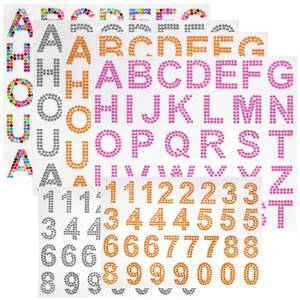 lot 6329 image: 200pcs Rhinestone Letters Stickers, findTop Multicolor Gem Border Sticker, Self Adhesive for Grad Cap Decorations, Clothing Iron, Wall, Water Cup, Backpack, Mobile Phone and Other Decorations