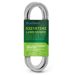 lot 6338 image: BlueStars 532197242 Mower Deck Belt - for Husqvarna YTH24V48 YTH24K48 YTH2348 YTA24V48 Craftsman AYP Poulan Lawn Tractors with 48 Mower Deck  Aramid Cord 138.75in x 0.65inin