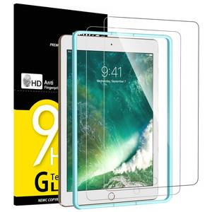 lot 6401 image: NEWftC 2 Pack Designed for iPad Air 3 (10.5 Inch 2019 Model) and iPad Pro 10.5 2017, Screen Protector Film - 9H Hardness Glass - Installation Frame Included