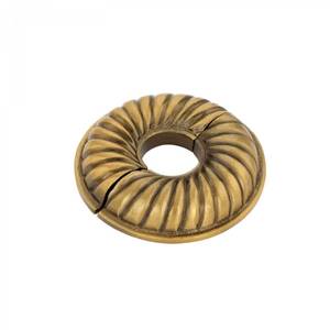 lot 6404 image: Renovators Supply Manufacturing Aluminum Escutcheon Plate 3.13 OD Escutcheon 34in IPS Antique Gold Finish Radiator Flangein