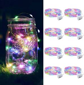lot 6419 image: ZGWJ 8 Pack Fairy Lights Battery Operated, 7ft 20 Mini LED Fairy String Lights Silver Wire 3 Modes for DIY, Parties, Wedding, Bedroom, Halloween Christmas Decoration Multicolor