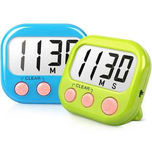lot 6426 image: Classroom Timers for Teachers Kids Large Magnetic Digital Timer Teacher Supplies 2 Pack-Blue Green