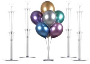 lot 6441 image: LANGXUN 28 Height Table Balloon Stand Kit for Birthday Party Wedding Decorations, Balloons Arch Kit for Graduation Party and Christmas Balloon Decorations (4 Pack)in