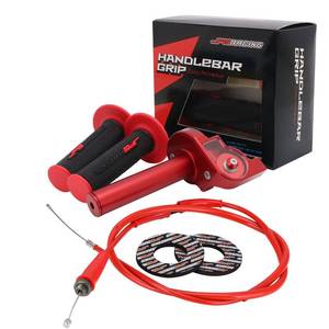 lot 6447 image: JFG RACING Motorcycle Throttle Assembly,78 22mm Quick Twist Throttle Grips With Throttle Cable Aluminum Alloy Universal For CRF50 KLX SSR TTR 110 125 150 200 250cc Dirt Pit Bike ATV Mini Bike Redin