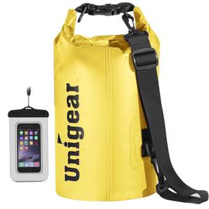 lot 10245 image: Unigear Dry Bag 2L5L10L20L30L40L55l Waterproof Dry Sack Roll Top with Phone Case and Long Adjustable Shoulder Strap for BoatingKayakingFishingRaftingSwimmingCampingSnowboarding