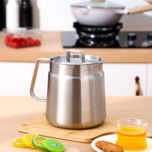lot 10254 image: Teenyyou 2.1 Quarts 2 Liter Stainless Steel Kettle Pot Multipurpose Cooking Pot Brushed Stainless Steel Saucepan Suitable for Butter Ramen Milk Coffee Tea