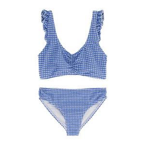 lot 10260 image: Roxy Girlsft Two-piece Bikini Swimsuit Set, UPF 50 Sun Protection, Quick-Dry Bathing Suit, Bonnet Blue, 7