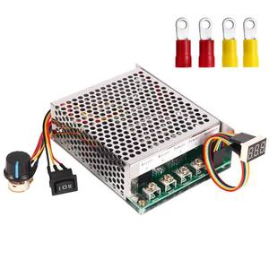 lot 10269 image: PWM DC Motor Speed Controller, DC 10V-55V  Rated 60A  Max 100A Brush Motor Stepless Speed Controller with LED Display and Forward-Brake-Reverse Switch and Ajustable Potentiometer