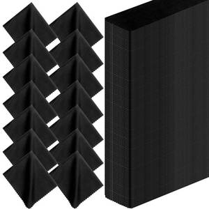 lot 10273 image: Leelosp 300 Pcs Glasses Cleaning Cloth Microfiber Glasses Wipes Assorted Colors Cloth for Cleaning Eyeglasses Camera Lens Cell Phones Laptops LCD TV Screens and More, 6 x 7 Inch(Black)