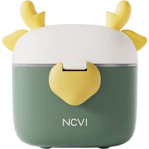 lot 10283 image: NCVI Baby Formula Dispenser On The Go, Formula Container To Go, Formula Holder for Travel, Outdoor Picnic with Baby Infant, Portable Container for Milk Powder, Snacks, Candy, Fruits (Green)