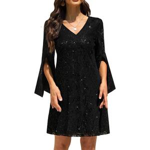 lot 10284 image: COOAN Wedding Guest Dresses for Women Womenfts Cocktail Dresses Formal Dresses for Women Lace Sequin Prom Dress, large