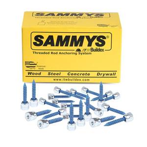 lot 10336 image: 8058957-25 14 Screw Vertically Threaded Rod Anchor Designed for Concrete Structure, Steel, Zinc Finish, 516 x 1-34in Screw Length (25 Pack)in