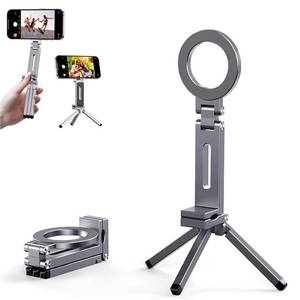 lot 10347 image: CBDYWVR Magnetic Tripod for iPhone 1615141312 Plus Pro Max Series,Aluminium Mini Magnetic Phone Tripod for iPhone and MagSafes,360° Adjustable Magic Clip Folding Magnetic Phone Stand,14 Screwin