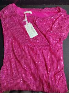 lot 10391 image: Grace Karin Pink Sequin Large Short Sleeve Top
