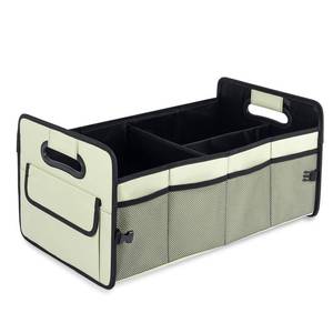 lot 10406 image: JiatuA Car Trunk Organizer, Car Organizers and Storage Collapsible Multi Compartment Container Box, Adjustable Car Accessories for SUV Sedan Truck, Standard Size, Light Green
