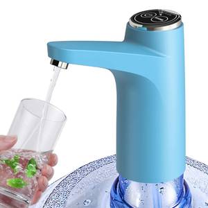lot 10433 image: BIMVER Water Dispenser for 5 Gallon Bottle, 600ml Quantitative Water Pump,2 Colors Power Light,Portable USB Charging Bottle Pump,Multipurpose Dispenser for Home Camping for 2-5 Gallon, Sky Blue