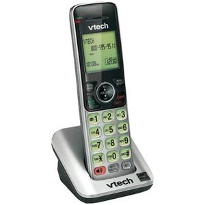 lot 10434 image: VTech CS6609 DECT 6.0 Expandable Cordless Accessory Handset Only (Requires Compatible Base CS6619, CS6629, CS6648, CS6649) - SilverBlack