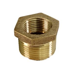 lot 10455 image: Everflow CSCV1124 1-12ftft Male x 1 Inch Female NPT Bushing, Fitting with Hexagonal Head Brass Construction Higher Corrosion Resistance Economical and Easy to Install, 19