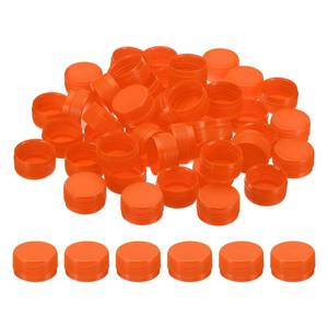 lot 10476 image: PATIKIL 1.2inch Plastic Bottle Caps for Crafts, 50Pcs Reusable Protection Bottle Screw Lids for Empty Container DIY Scrapbook Decorations, Orange