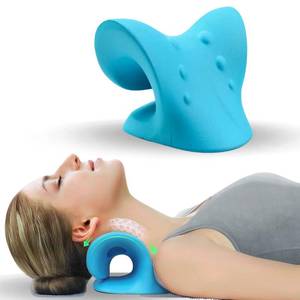 lot 10479 image: Neck Hump Corrector, Neck Stretcher Cervical Traction for Muscle Relax, Cervical Traction Device for TMJ Pain Relief, Spine Corrector, Shoulder Relief Device (Blue)