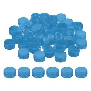 lot 10480 image: PATIKIL 1.2inch Plastic Bottle Caps for Crafts, 50Pcs Reusable Protection Bottle Screw Lids for Empty Container DIY Scrapbook Decorations, Light Blue