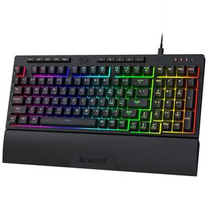 lot 11875 image: Redragon K515 Shiva Wired RGB Membrane Gaming Keyboard, 98 Keys Mechanical-Feel Keyboard wSmooth Linear Switch, On-Board Macro and Dedicated Multimedia Keys, Detachable Wrist Rest, Software Supported