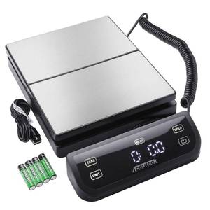 lot 11900 image: Accuteck 8880 High Accuracy Digital Shipping Scale and Postal Scale, 0.1oz Precision (Stainless Steel with Touch Screen, 150LB)