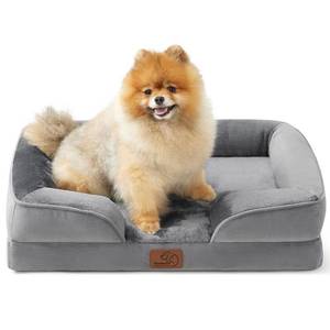 lot 11929 image: Bedsure Orthopedic Dog Beds for Small Dogs - Washable Small Dog Cat Bed Waterproof, Comfort Pet Couch Sofa with Washable Removable Cover, Pets Bed with Nonskid Bottom, Grey, 24