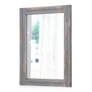 lot 11939 image: AAZZKANG Wood Framed Mirror Rectangular Rustic Wall Mirrors Decorative Small for Farmhouse Bathroom Living Room Bedroom Grey