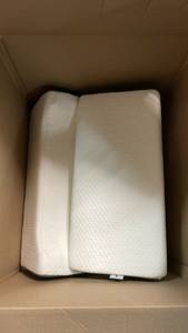 lot 11951 image: Memory Foam Pillow Set with Textured Cover 6 Pieces Different Sizes