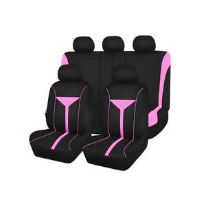 lot 11968 image: FALVFUN Car Seat Cover Full Set, Breathable Washable Dustproof Vehicle Front and Rear Seat Split Cover with Zipper, Automotive Interior Chair Protector, Universal for SUV Sedan Truck (Pink)