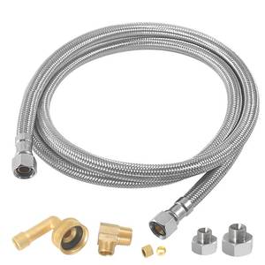 lot 11972 image: 5FT Water Supply Hose Kit with 90° Elbow Fitting