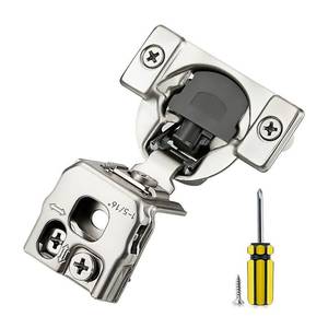 lot 11987 image: Ravinte 50 Pack 25 Pairs 1-516 inch Overlay Cabinet Hinges Kitchen Soft Close Cabinet Hinges Hidden Door Hinge for Kitchen Cabinet Stainless Steel Adjustable Hinges Satin Nickel Cabinet Hardware