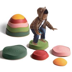 lot 11988 image: makarci Balance Stepping Stones for Kids, Non-Slip Toddlers Sensory Toys Outdoor or Indoor Play, Promoting Motor Skills and Confidence, Obstacle Course Coordination Toys for Children Age 3 4 5 6 7