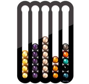 lot 12028 image: Demifts Home Magnetic Coffee Pod Holder for Nespresso Original Capsules - Suitable to be Mounted on the Fridge (Black)
